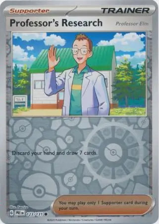 Prismatic Evolutions Professor Elm #123/131 reverse holo